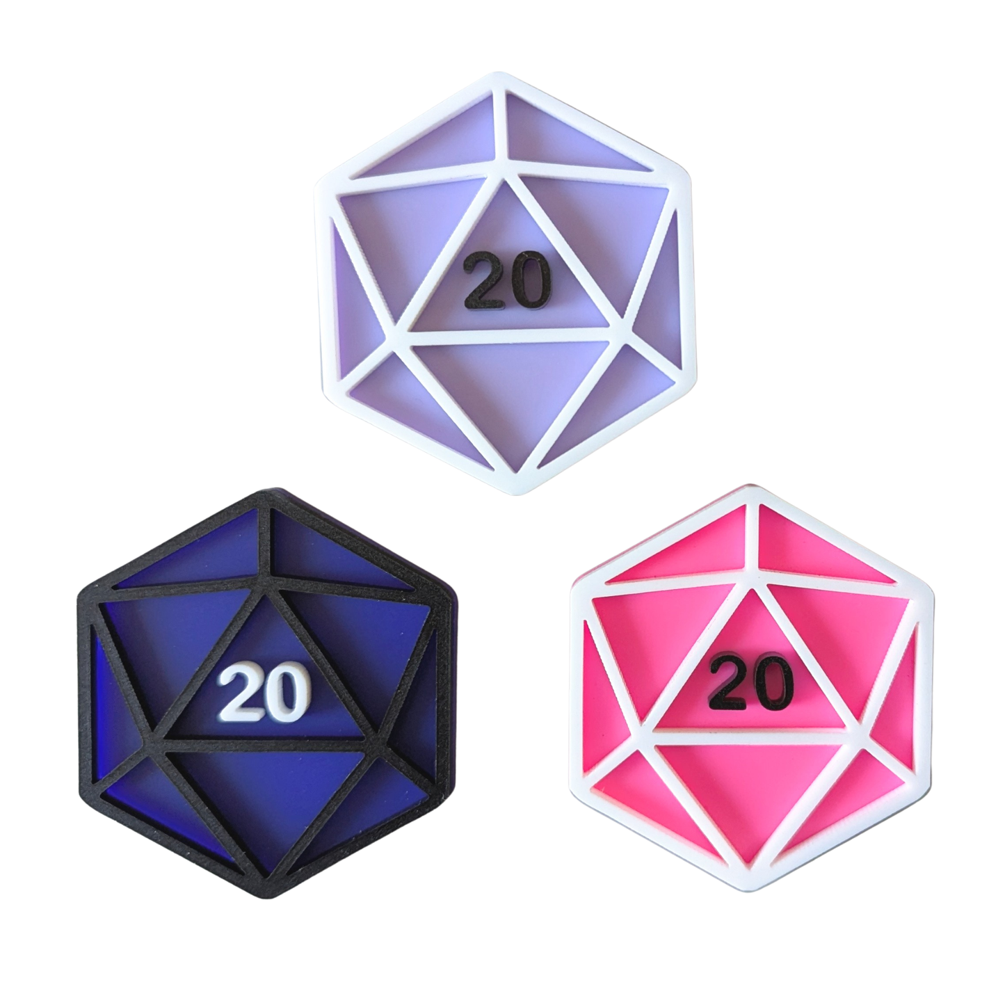 Classic D20 Dice Fridge Magnet OR Ornament