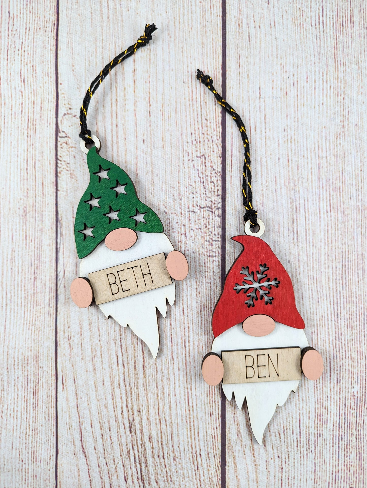 Custom Name/Phrase Christmas Gnome Ornament