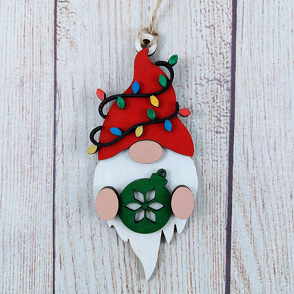 Wooden Gnome Ornaments