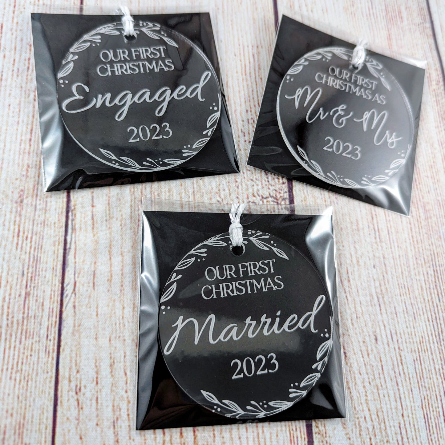 2024 First Christmas Engaged/Married - Transparent Acrylic Ornament