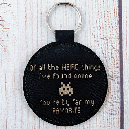 Funny Found Online Keychain