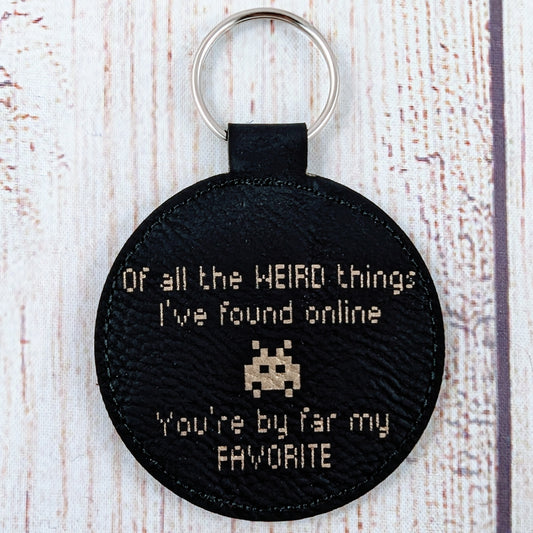 Funny Found Online Keychain