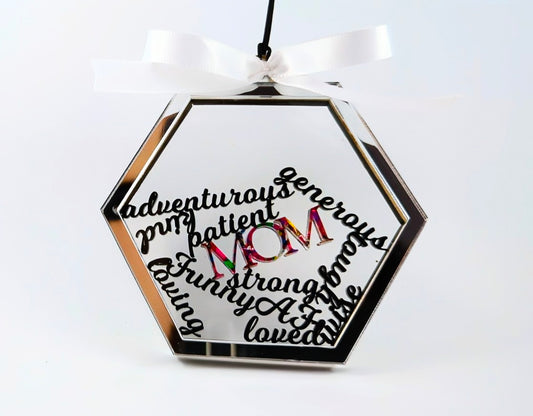 Custom Mom Shaker Ornament/Car Mirror Charm