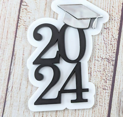 Grad 2024 Fridge Magnet (6 Color Options)