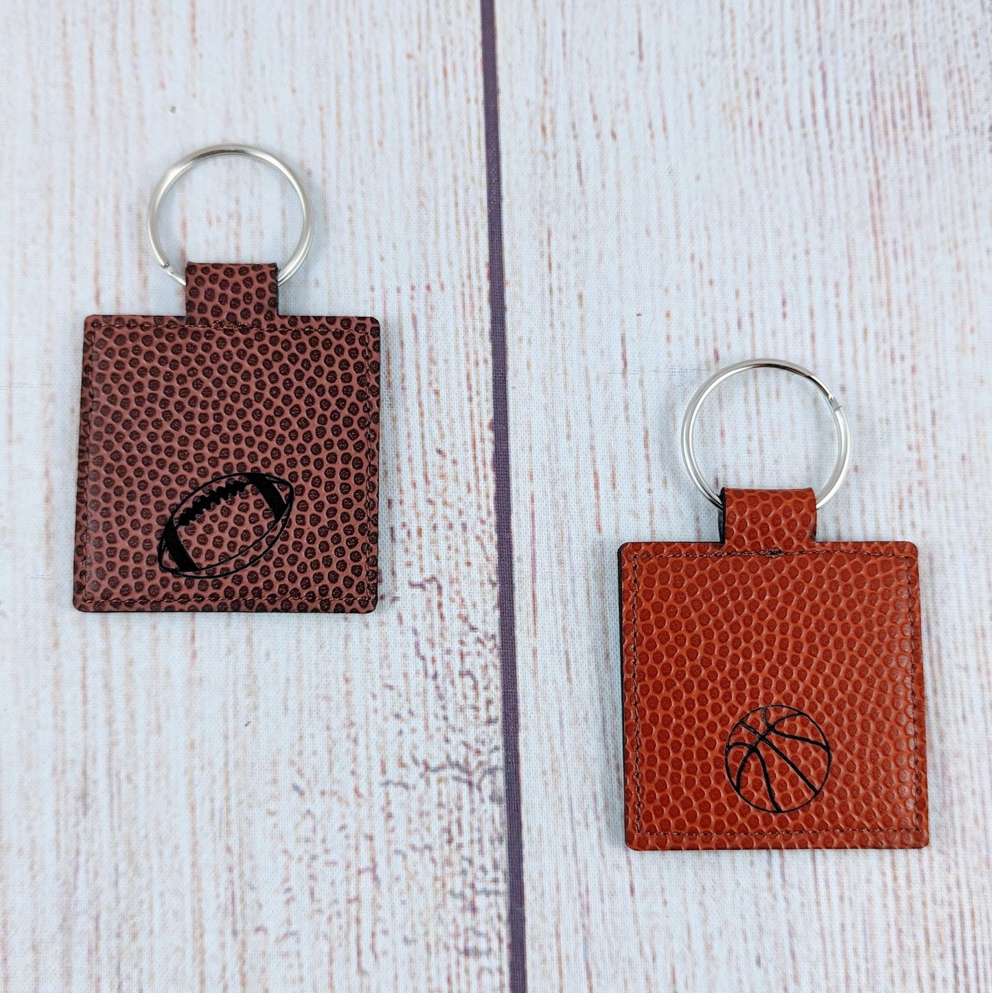 Basketball Mom / Football Mom Sport Leatherette Keychain