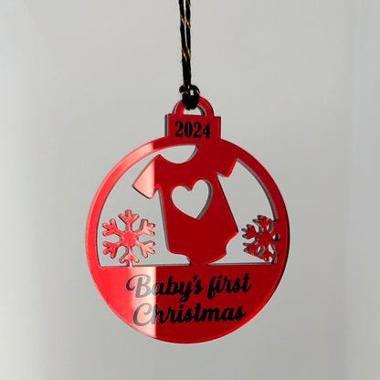 2024 Baby's First Christmas - Engraved Acrylic Ornament