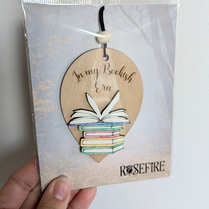 Book Stack Ornament - 8 Text Options