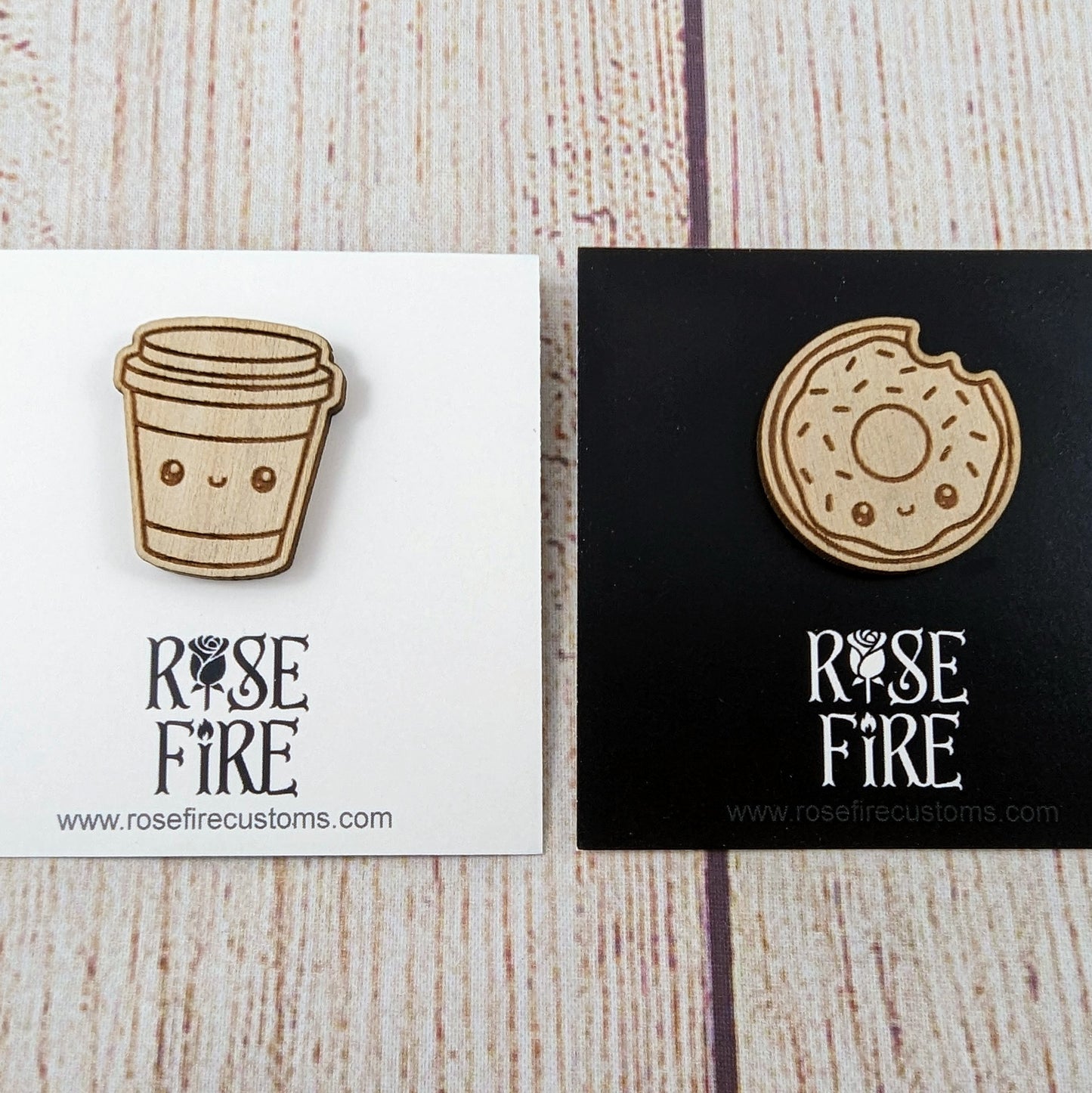 Coffee and Donut BFF/Couple Pin Set