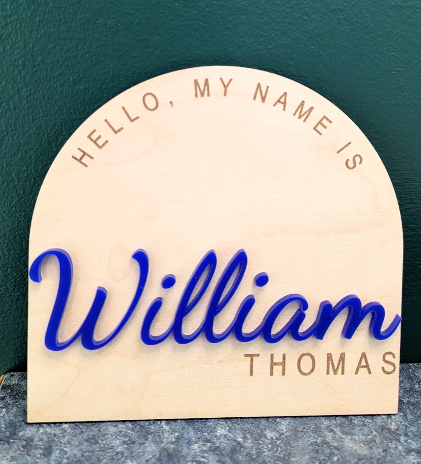 Baby Announcement Sign - Hello, my name is