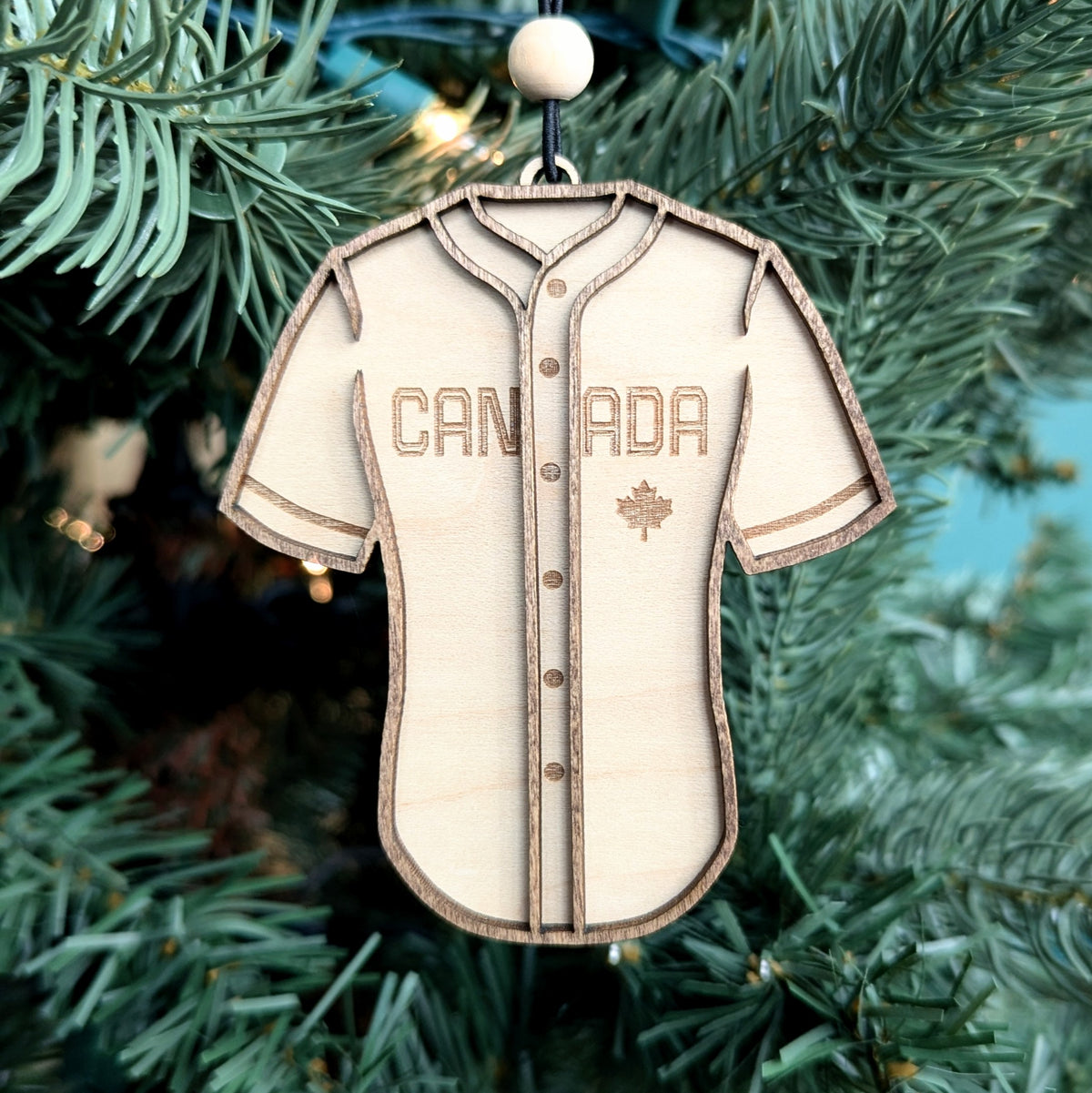 Canada Baseball Jersey Personalized Tree Ornament