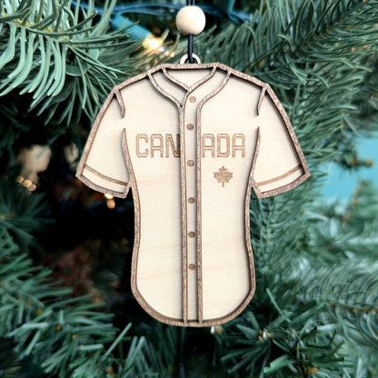 Canada Baseball Jersey Personalized Tree Ornament