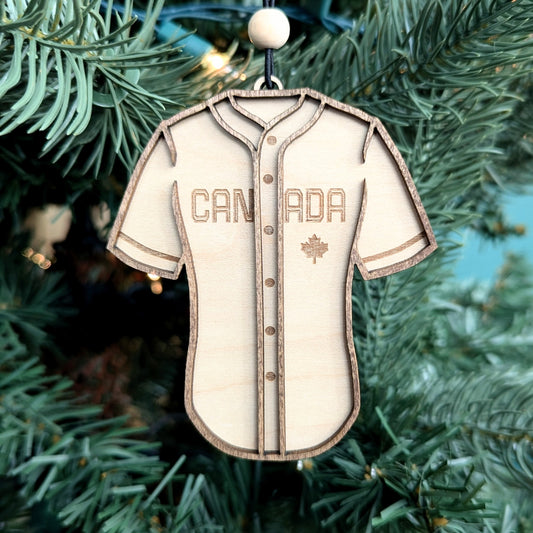 Canada Baseball Jersey Personalized Tree Ornament