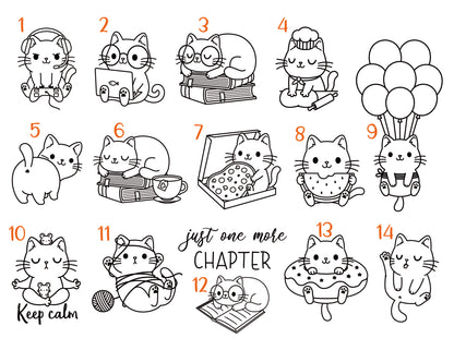 Cute Cat Coasters  - 17 Leatherette Options