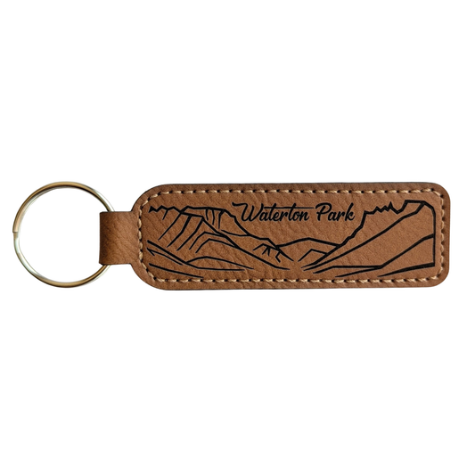 Waterton Park Mountain Range Souvenir Keychain