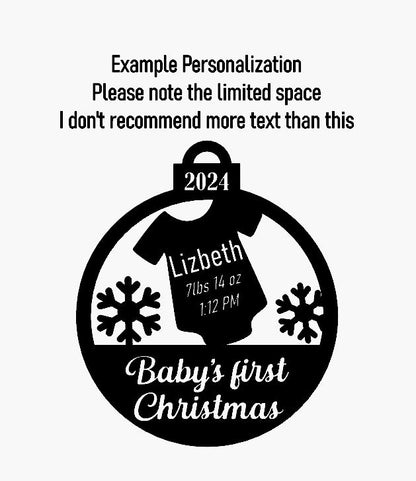 2024 Baby's First Christmas - Engraved Acrylic Ornament