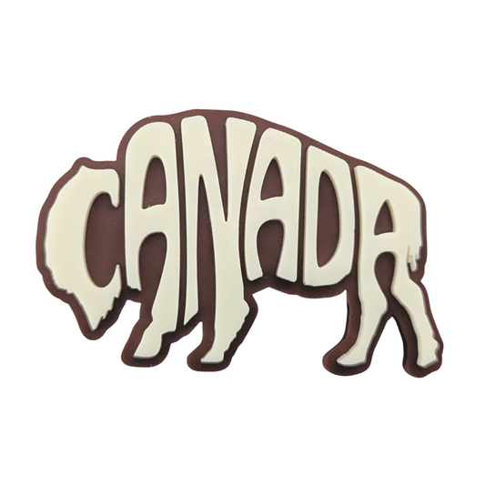 Canada Bison (Buffalo) Typography Magnet (3D Acrylic)