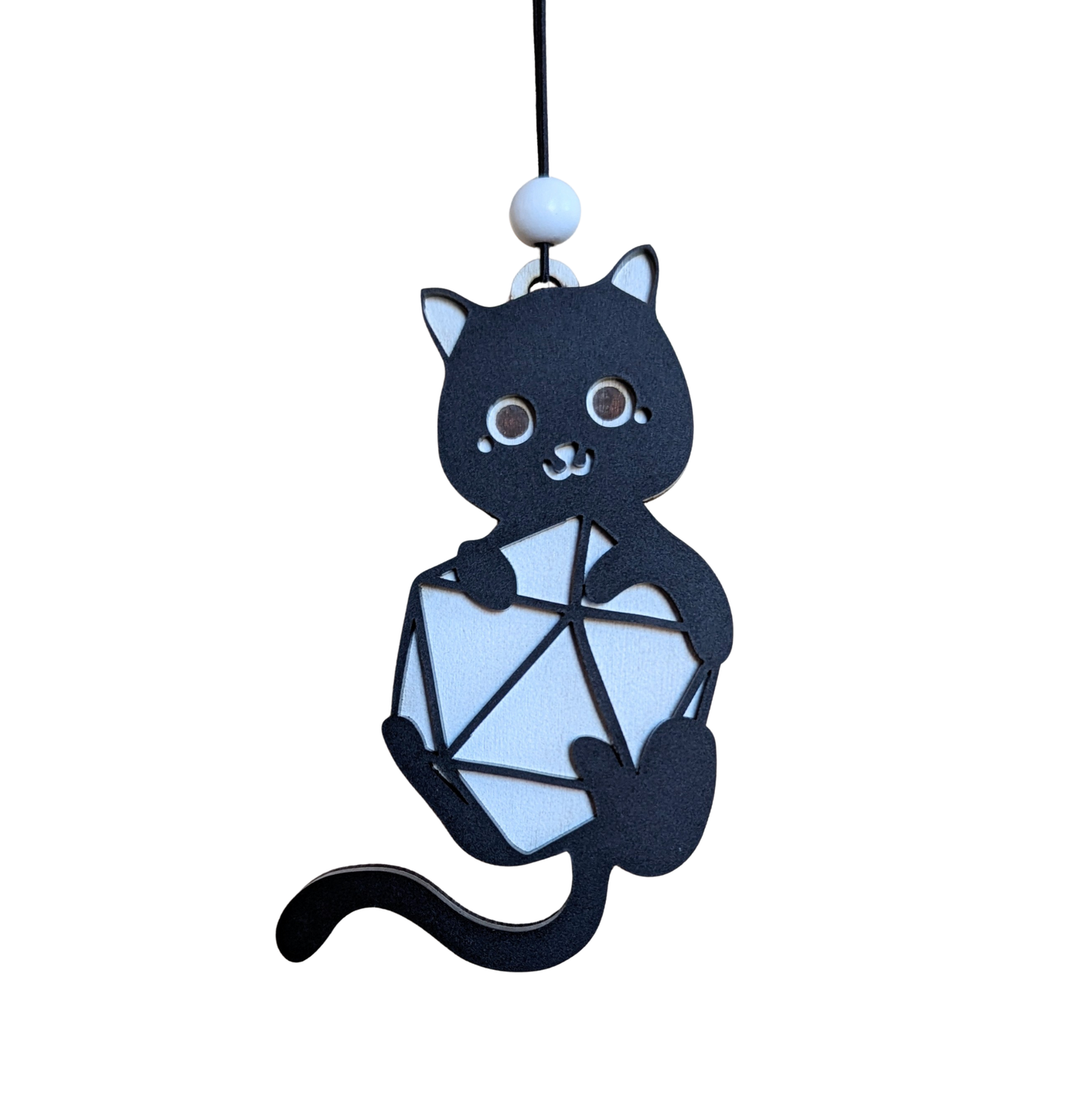 D20 Cat Christmas Ornament