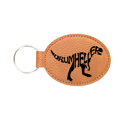 Drumheller Dinosaur Typography Travel Souvenir Keychain