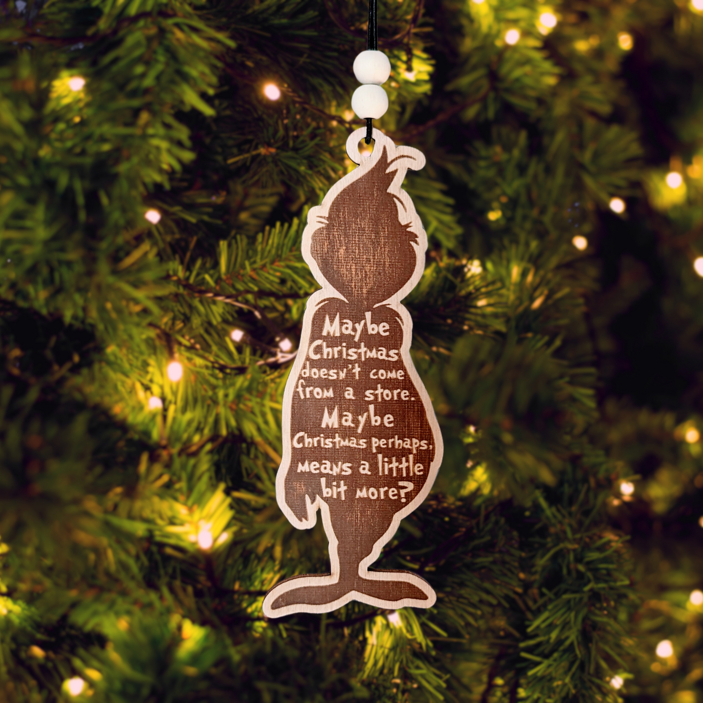 Grinch Christmas Quote Ornament