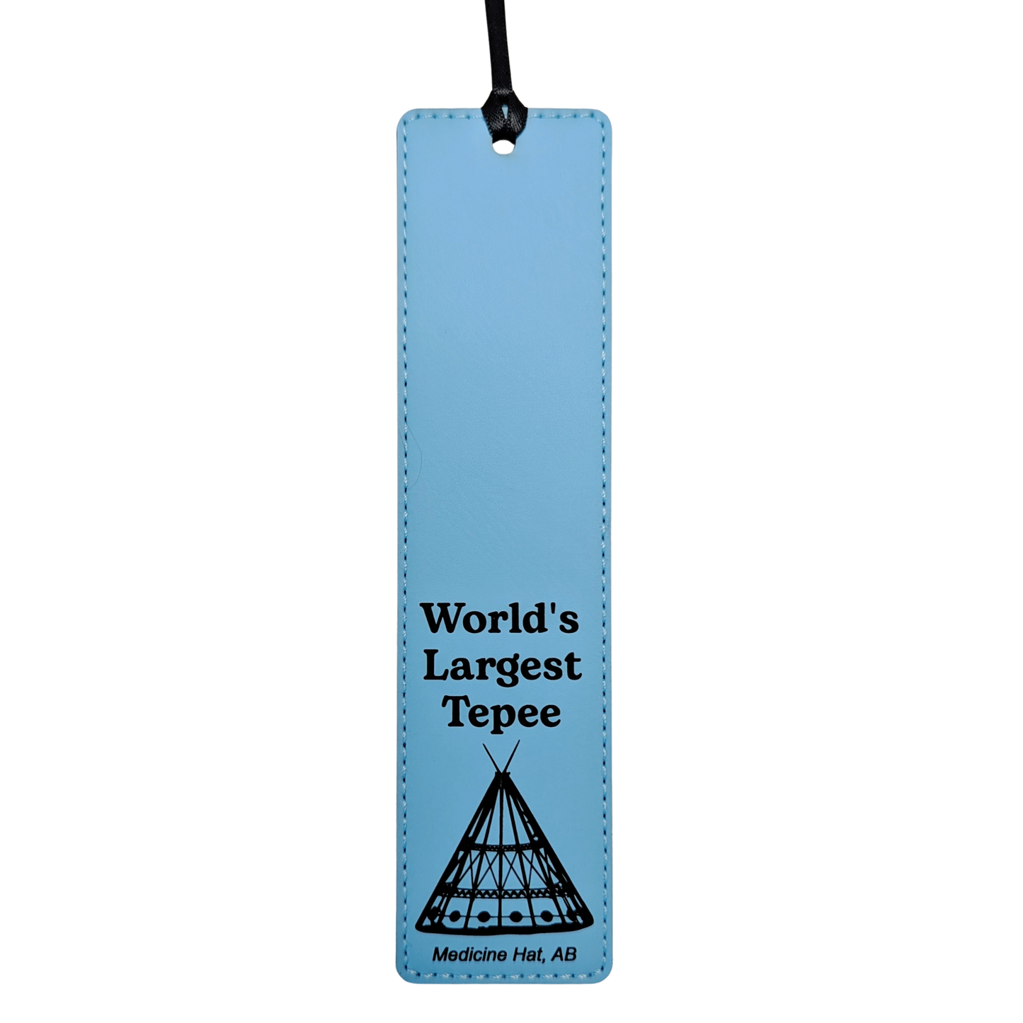World's Largest Tepee - Medicine Hat Leatherette Bookmark