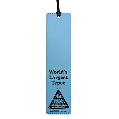 World's Largest Tepee - Medicine Hat Leatherette Bookmark