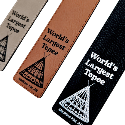 World's Largest Tepee - Medicine Hat Leatherette Bookmark