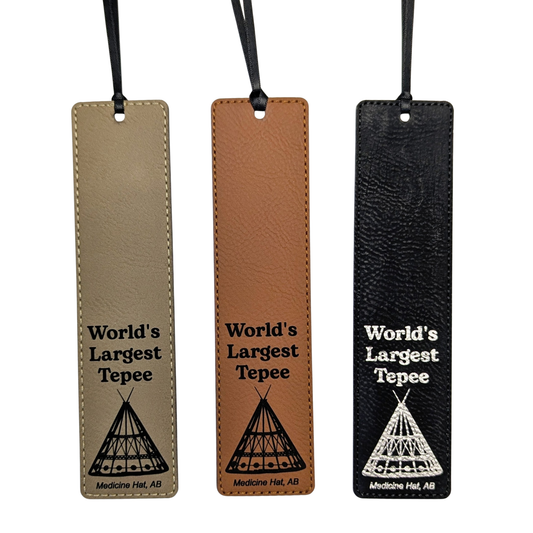 World's Largest Tepee - Medicine Hat Leatherette Bookmark