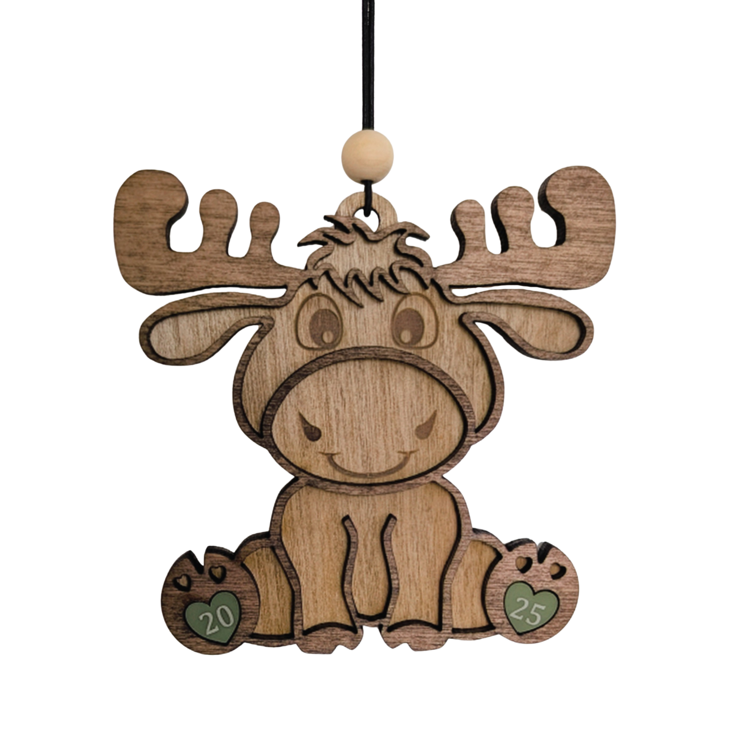 Cute Moose Christmas Ornament  - 2025 Optional