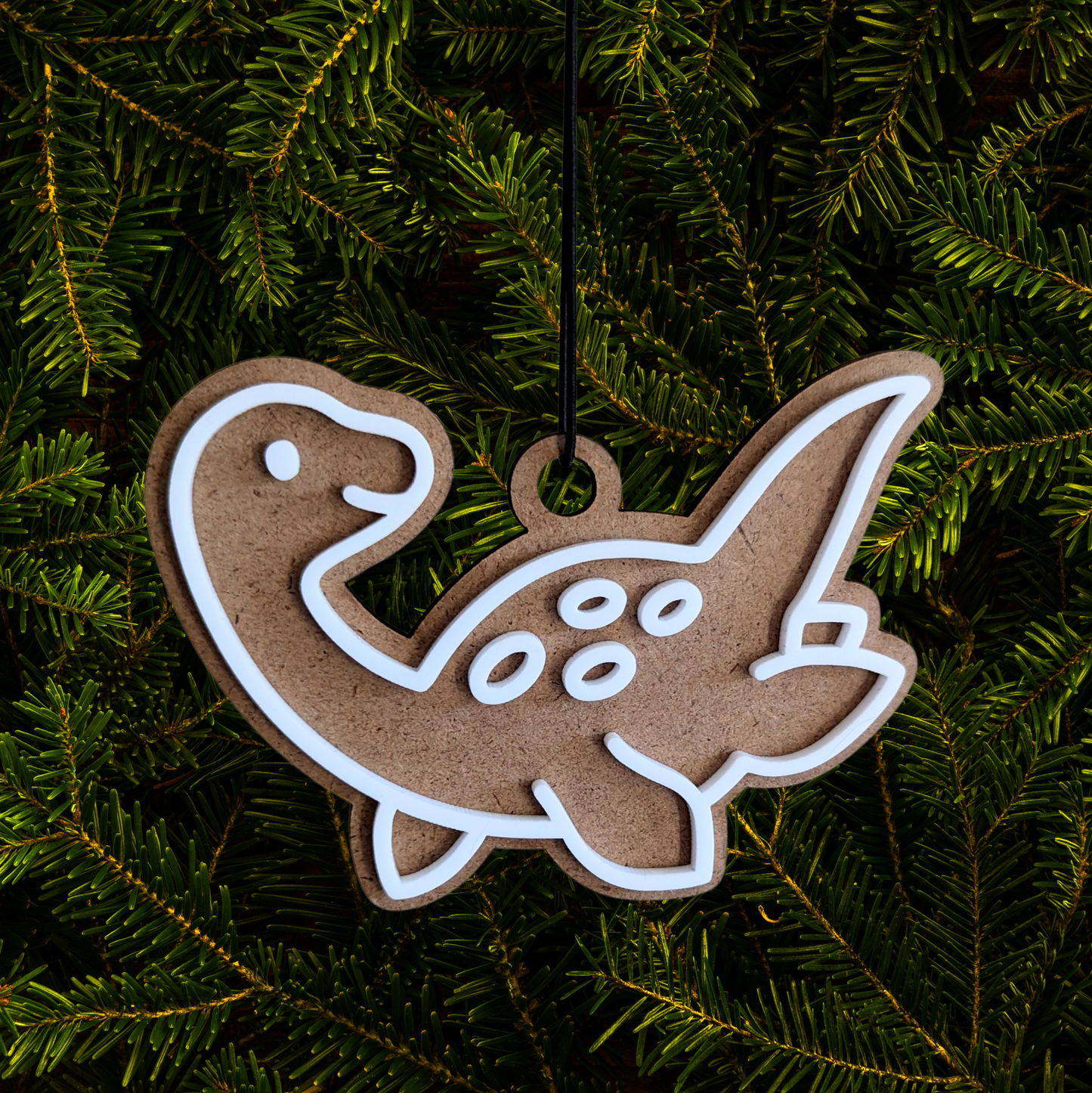 Plesiosaur Gingerbread Cookie Dinosaur Ornament