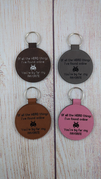 Funny Found Online Keychain