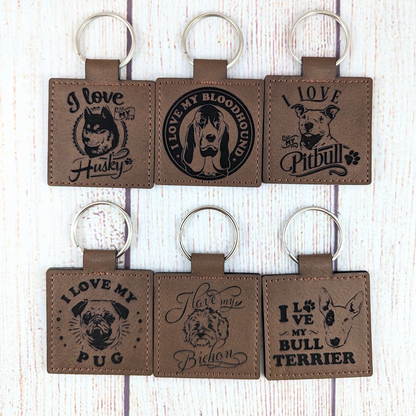 I love my dog Keychain - 15 Breed Options