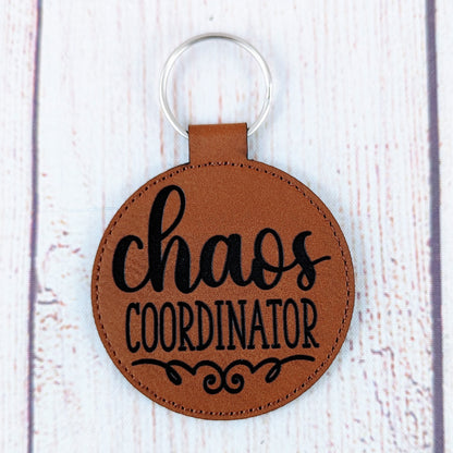 Chaos Coordinator Leatherette Keychain