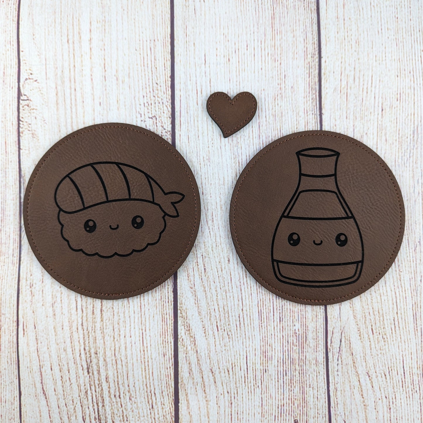 Kawaii Food Coasters  - 17 Leatherette Options