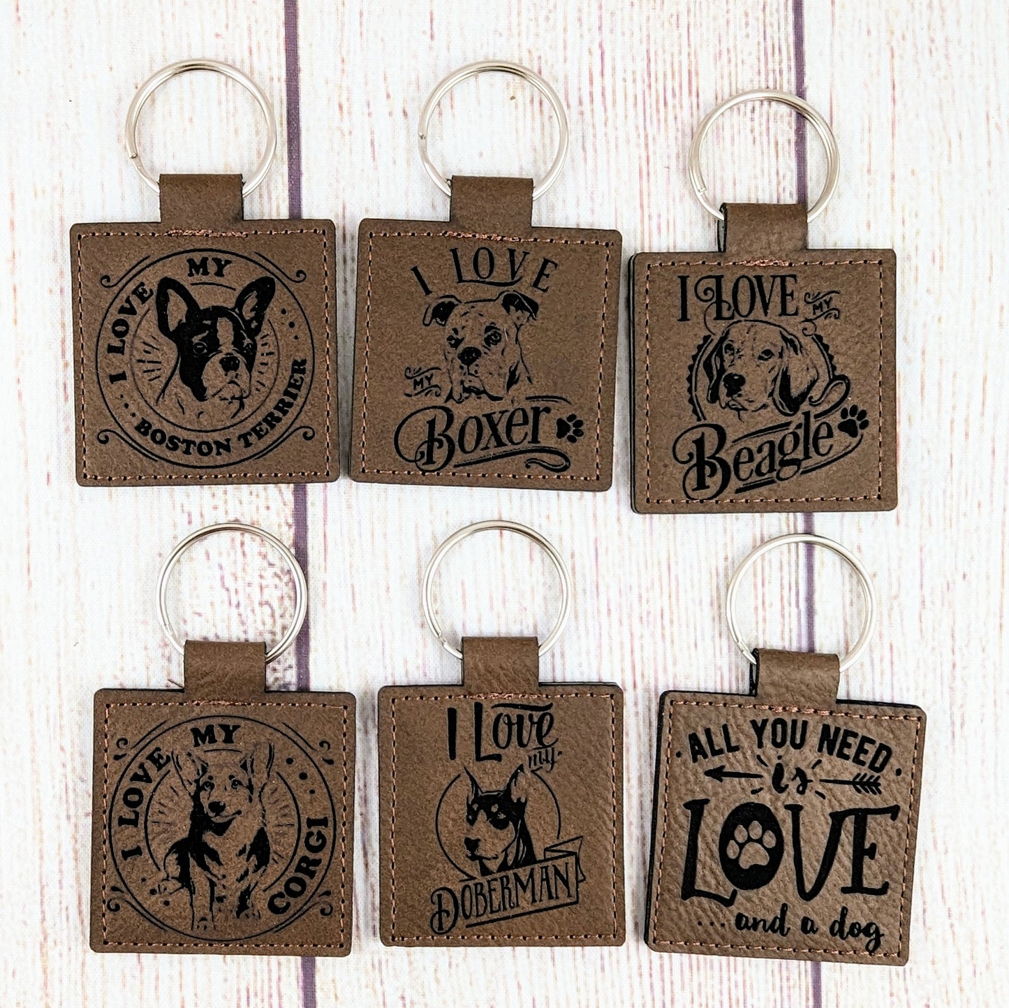 I love my dog Keychain - 15 Breed Options