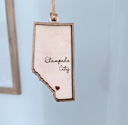 Alberta Ornament - Multiple Cities and Quotes