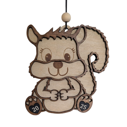 Cute Squirrel Christmas Ornament  - 2025 Optional