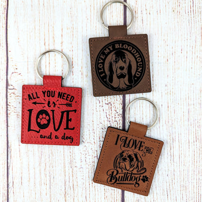 I love my dog Keychain - 15 Breed Options