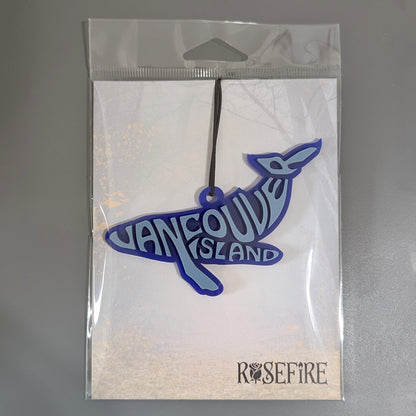 Vancouver Island Humpback Whale Typography Ornament/Car Mirror Charm