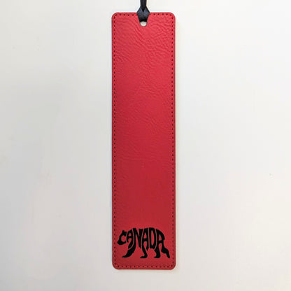 Canada Bear Typography - Leatherette Bookmark