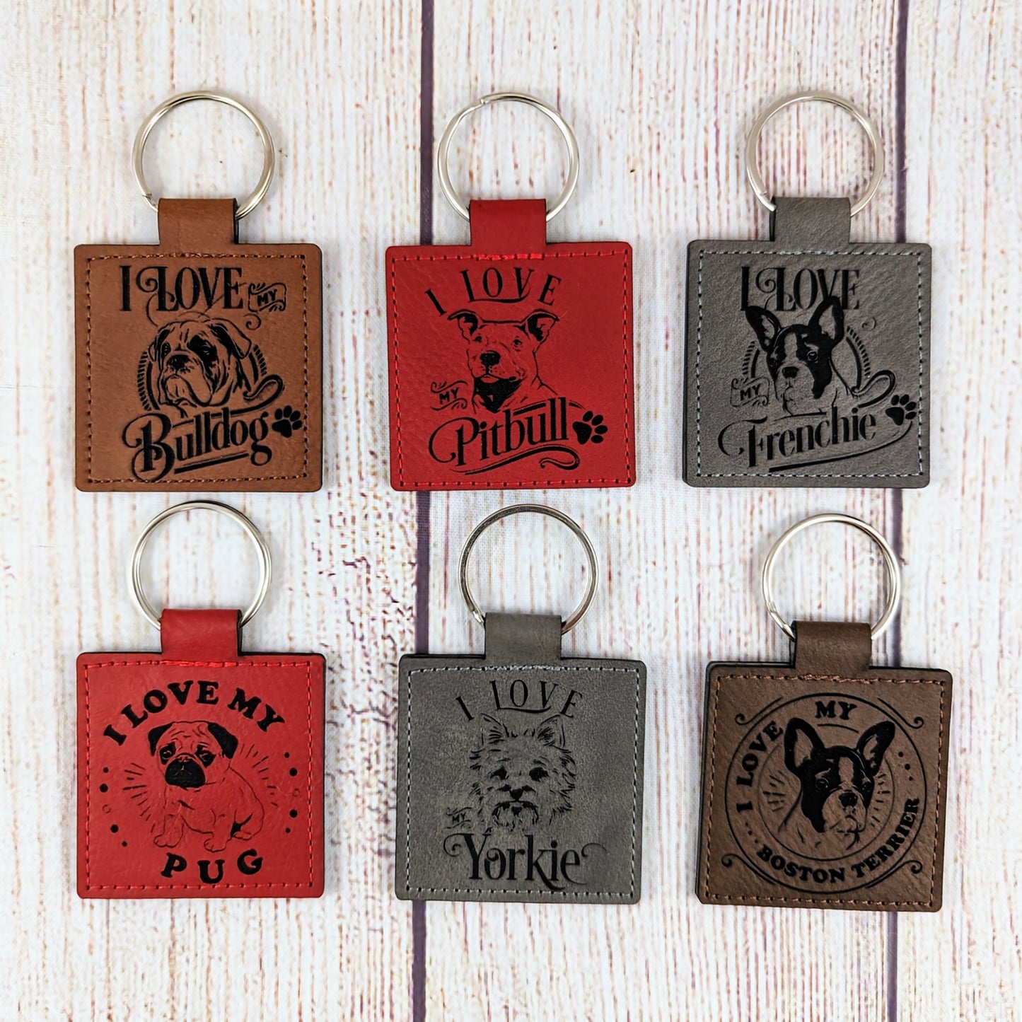 I love my dog Keychain - 15 Breed Options