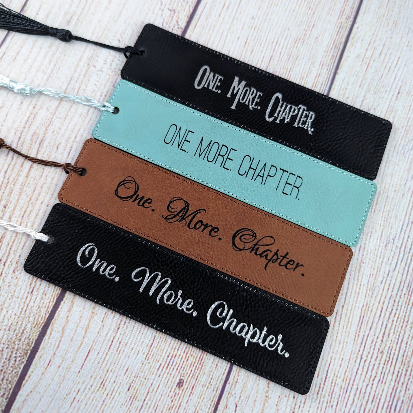 One. More. Chapter. Leatherette Bookmark