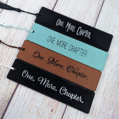 One. More. Chapter. Leatherette Bookmark