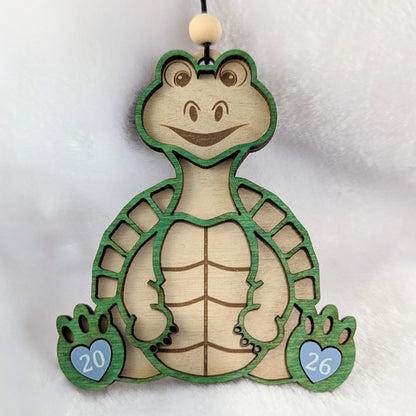 Turtle with Bow Tie Christmas Ornament  - 2026 Optional