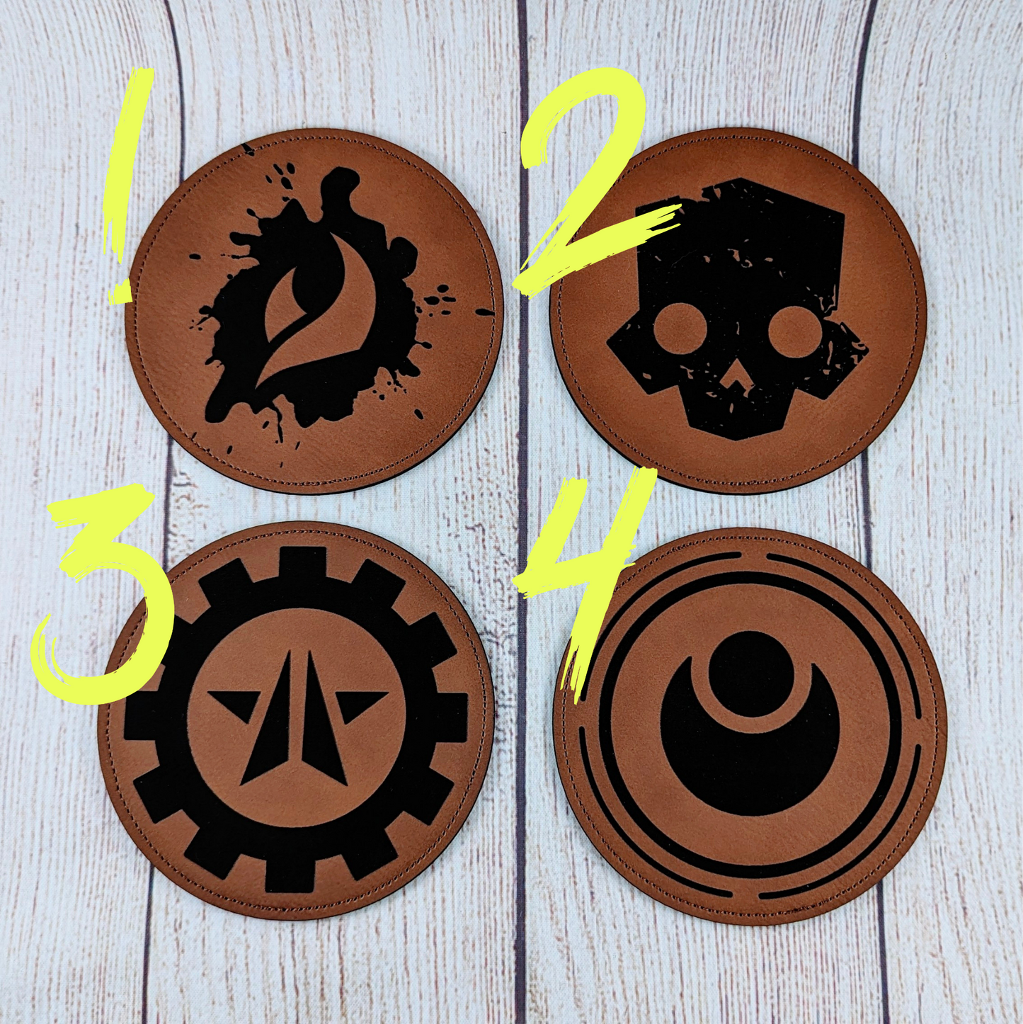 Helldiver themed coasters - How about a nice cup of Liber-tea?