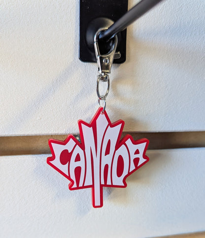 Canada Maple Leaf Typography Bag/Keychain Charm