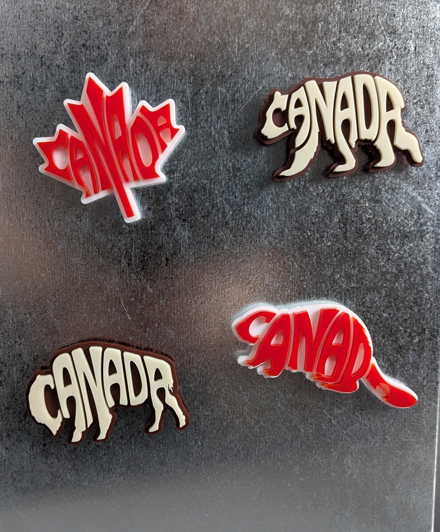 Canada Maple Leaf Typography Magnet (3D Acrylic)