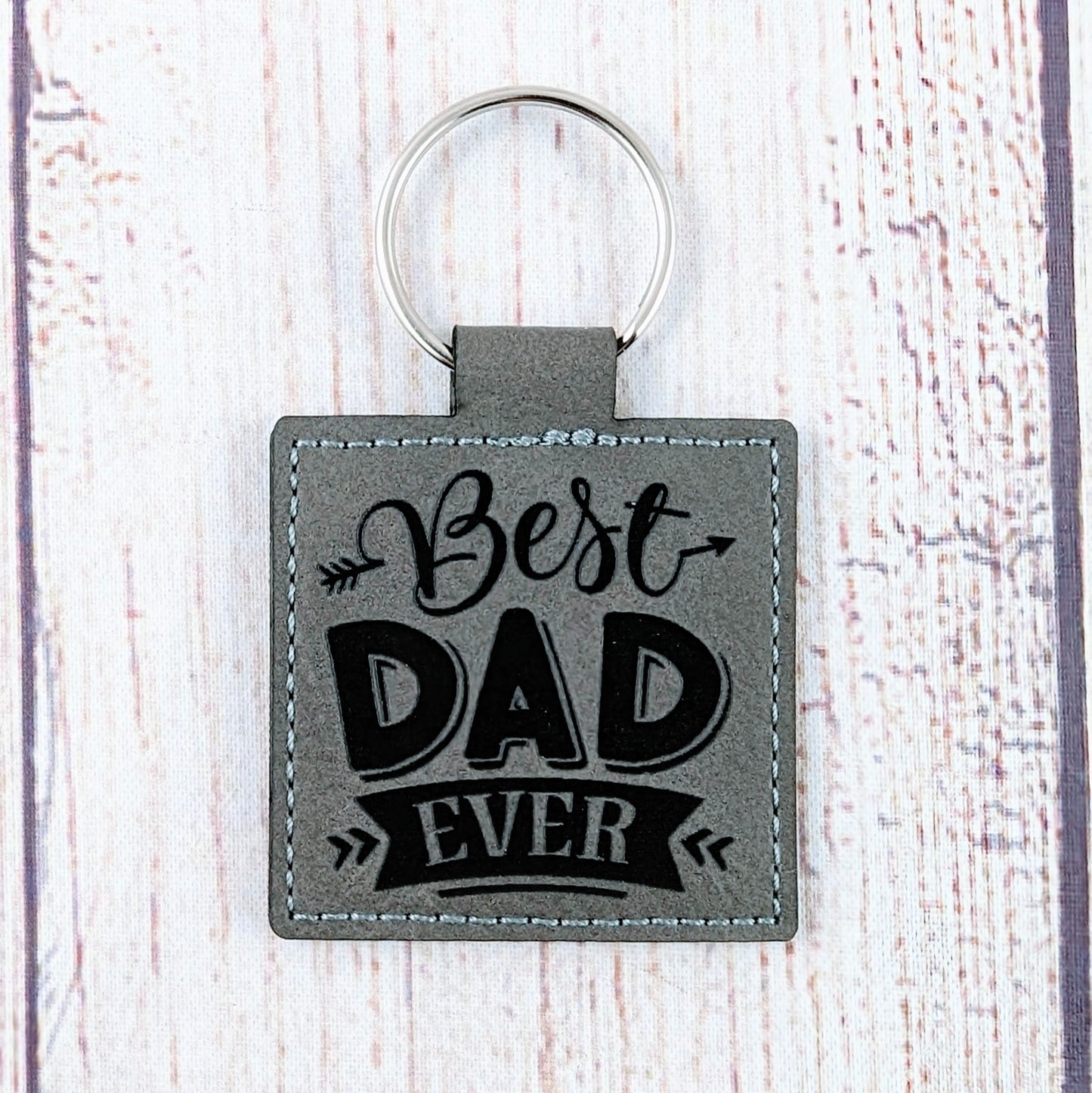 Best Mom/Dad Ever Leatherette Keychain