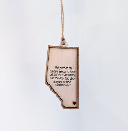 Alberta Ornament - Multiple Cities and Quotes