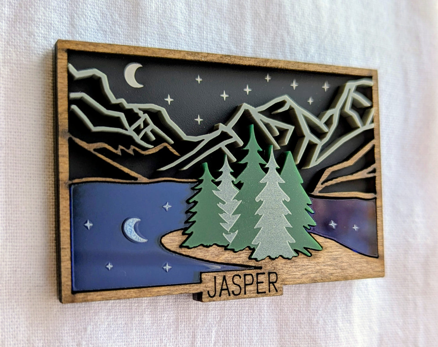 3D Picture Frame Magnet - Jasper, Spirit Island, AB