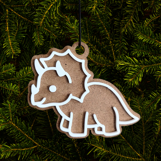 Stegosaurus Gingerbread Cookie Dinosaur Ornament